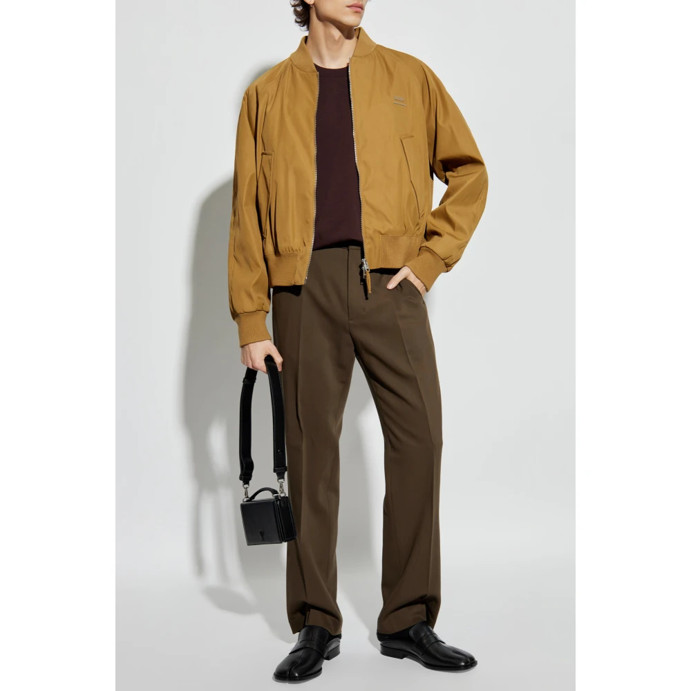 Ami Paris Jas met logo in bomberstijl Green Heren