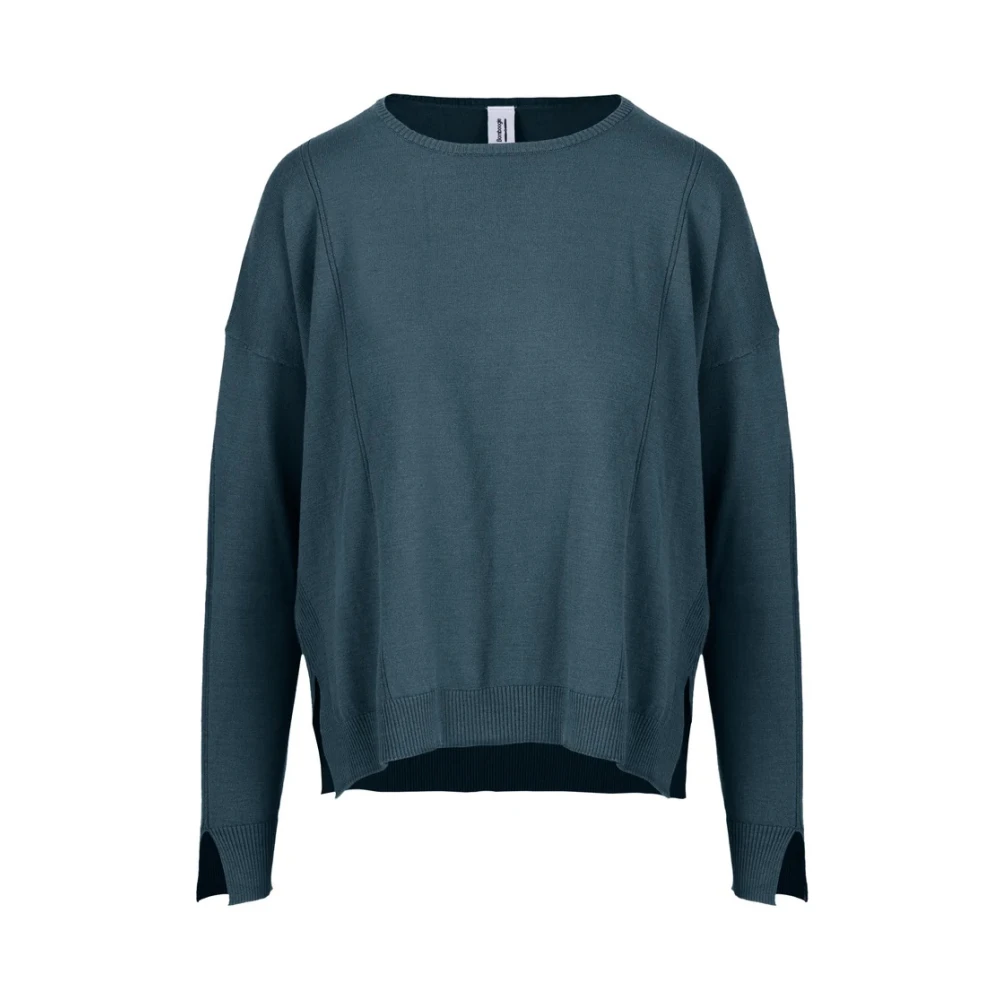 Bomboogie Women's Blue Round-Neck Knitwear, L, Crew Neck Jumper