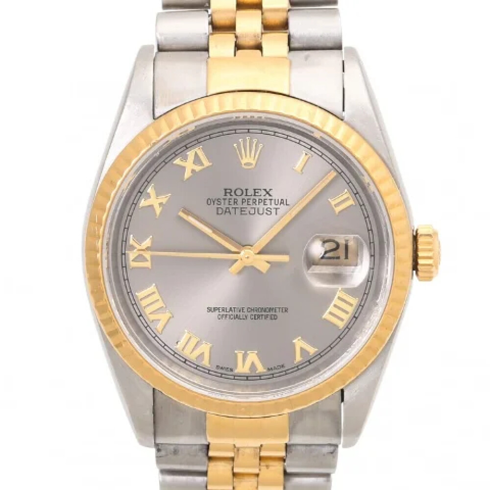 Rolex argent et discount or