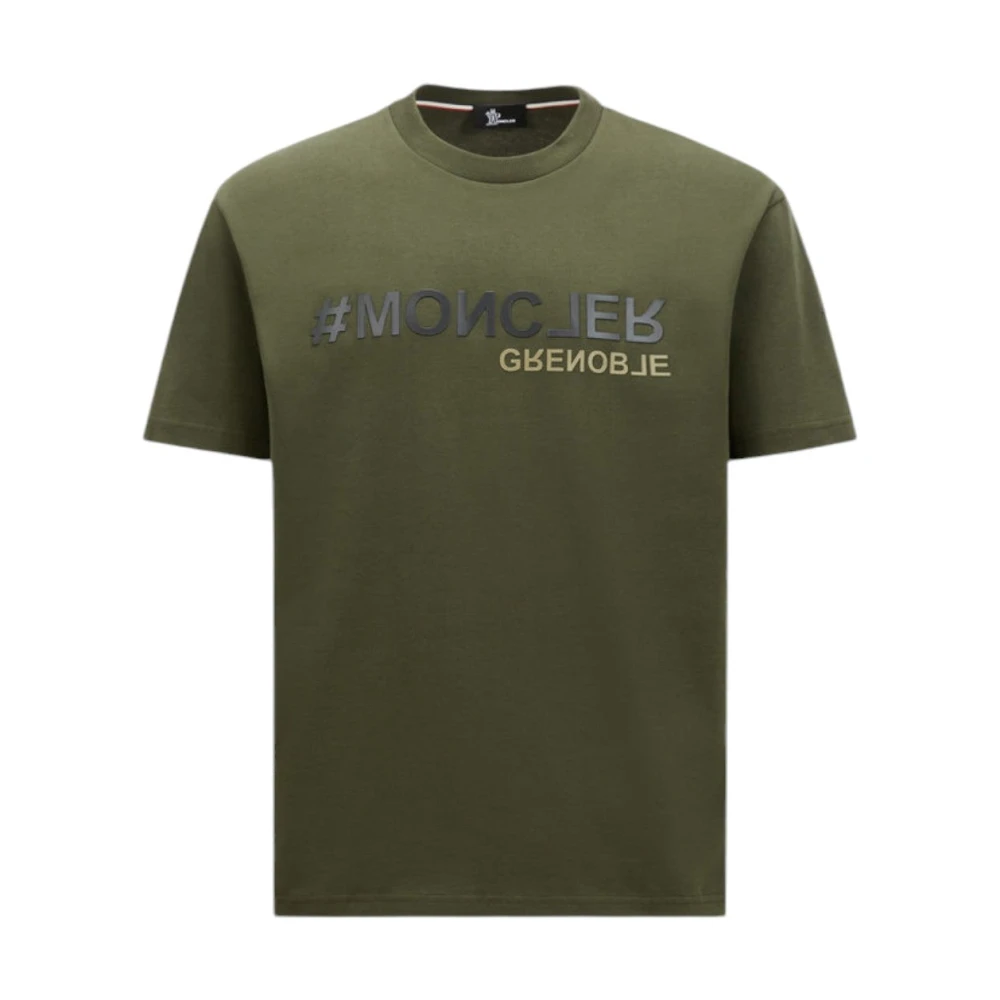 Moncler Groene Khaki T-shirt Grenoble Collectie Green Heren
