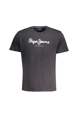 svart-bomull-t-shirt-med-print-logo