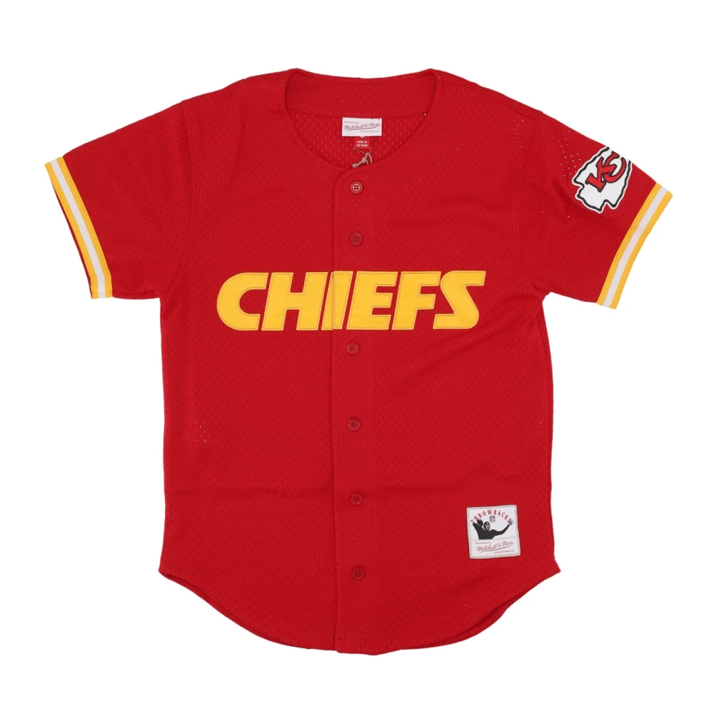 Mitchell & Ness Kansas City Chiefs Mesh Button Jacket Red Heren