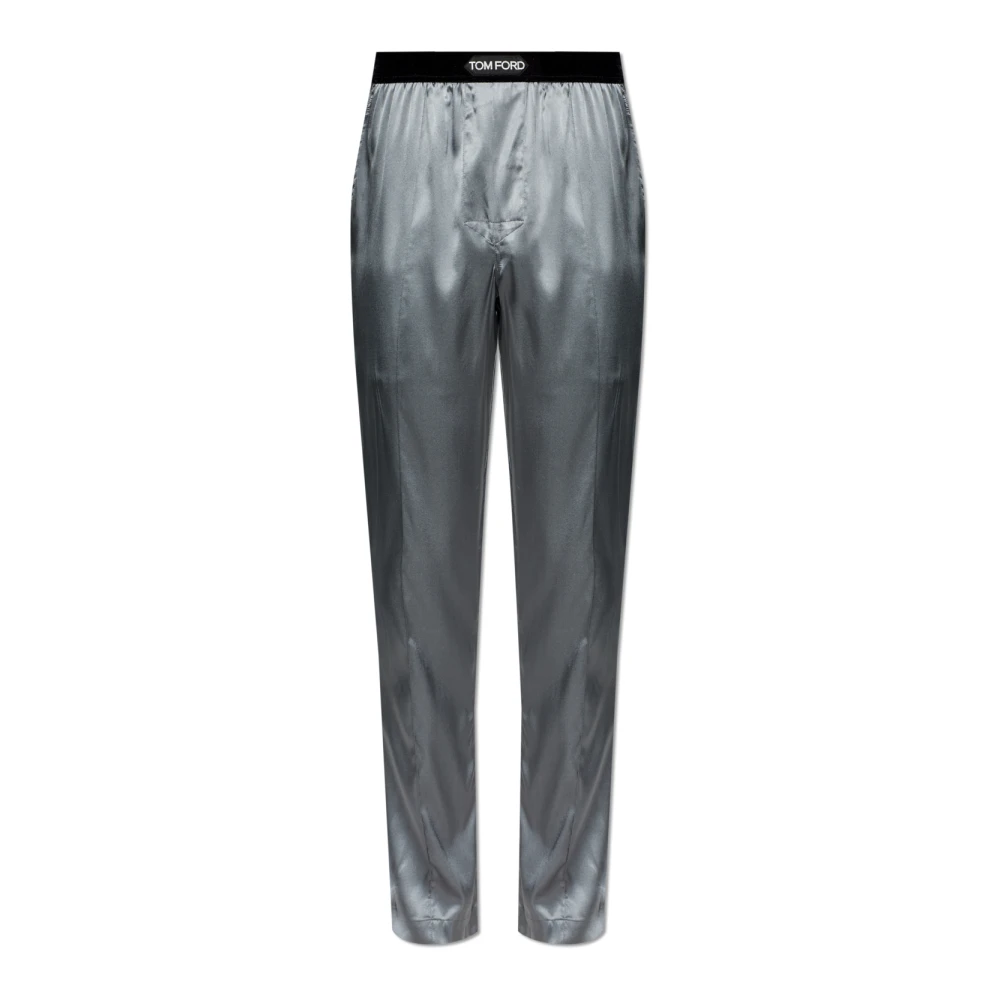 Tom Ford Hombre Gris - Pantalones De Pijama De Seda - Nightwear & Lounge - Xs
