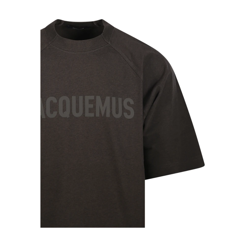 Jacquemus Bruine Typo T-shirt Brown Heren
