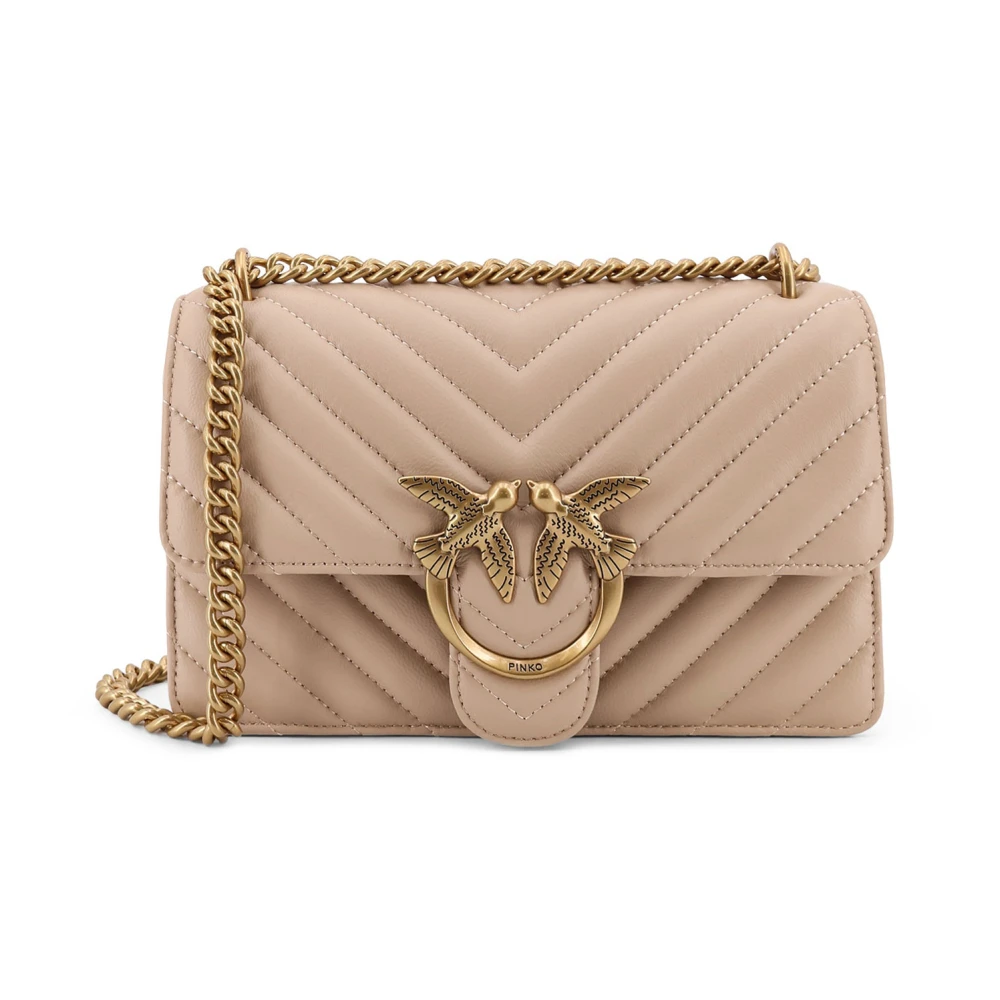Pinko Women's Beige Shoulder Bags, One Size, Mini Love Bag