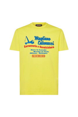 t-shirt-col-rond-jaune-citron