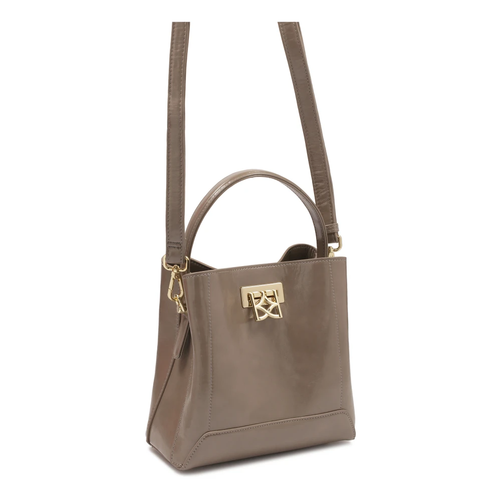 Kazar Taupe handtas met handvat en afneembare band Beige Dames
