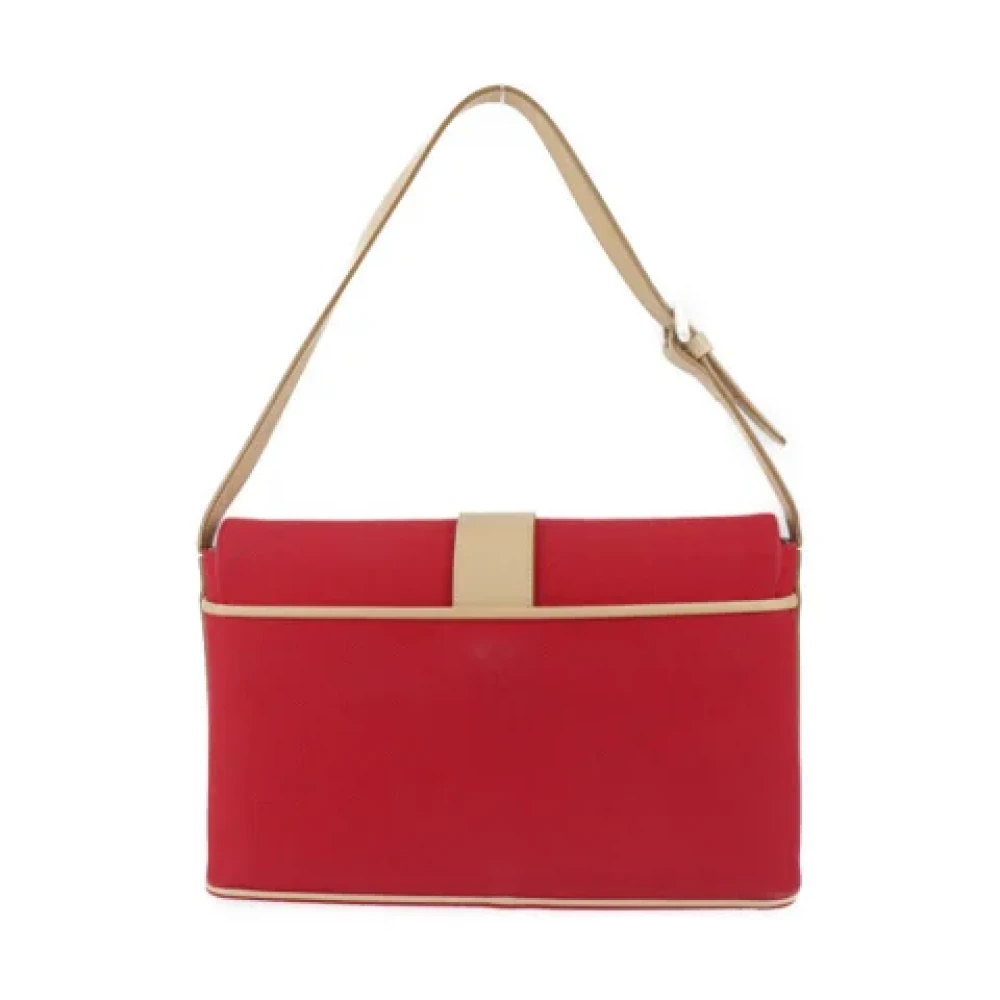 Burberry Vintage Pre-owned Leather shoulder-bags Red Dames