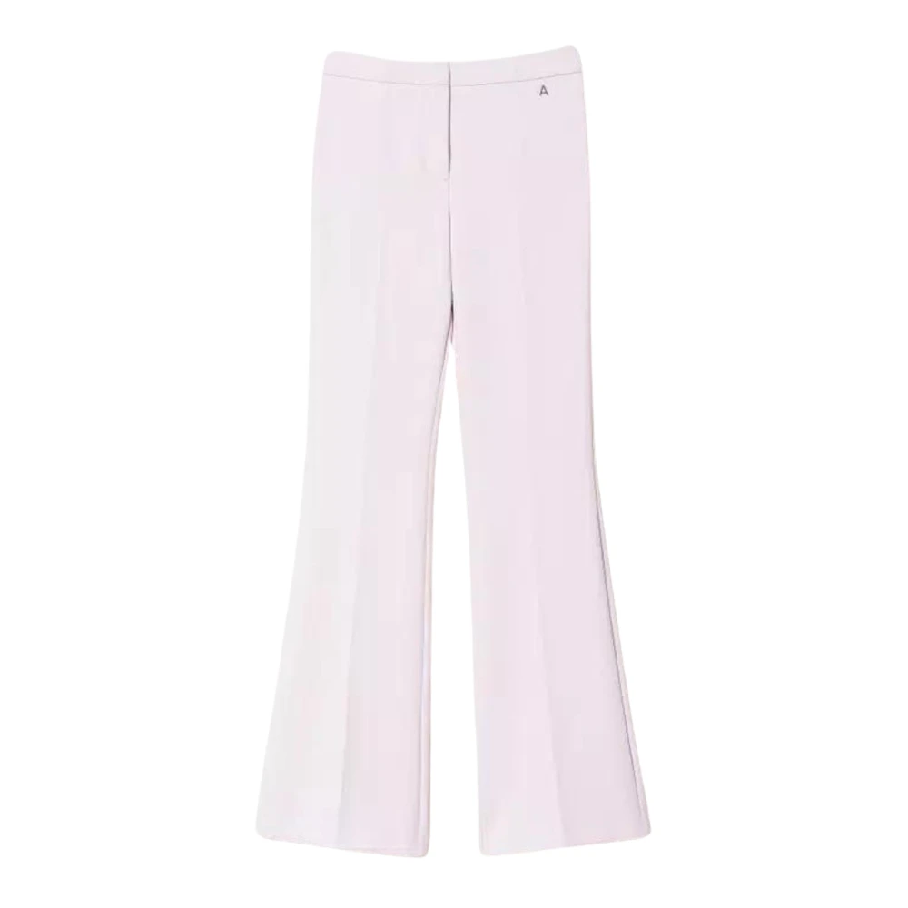 Twinset Rosa Flare Byxor Actitude Kollektion Pink, Dam