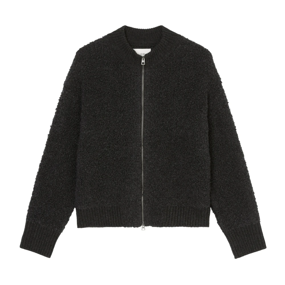 Marc O'Polo Bouclé cardigan losvallend Gray Dames