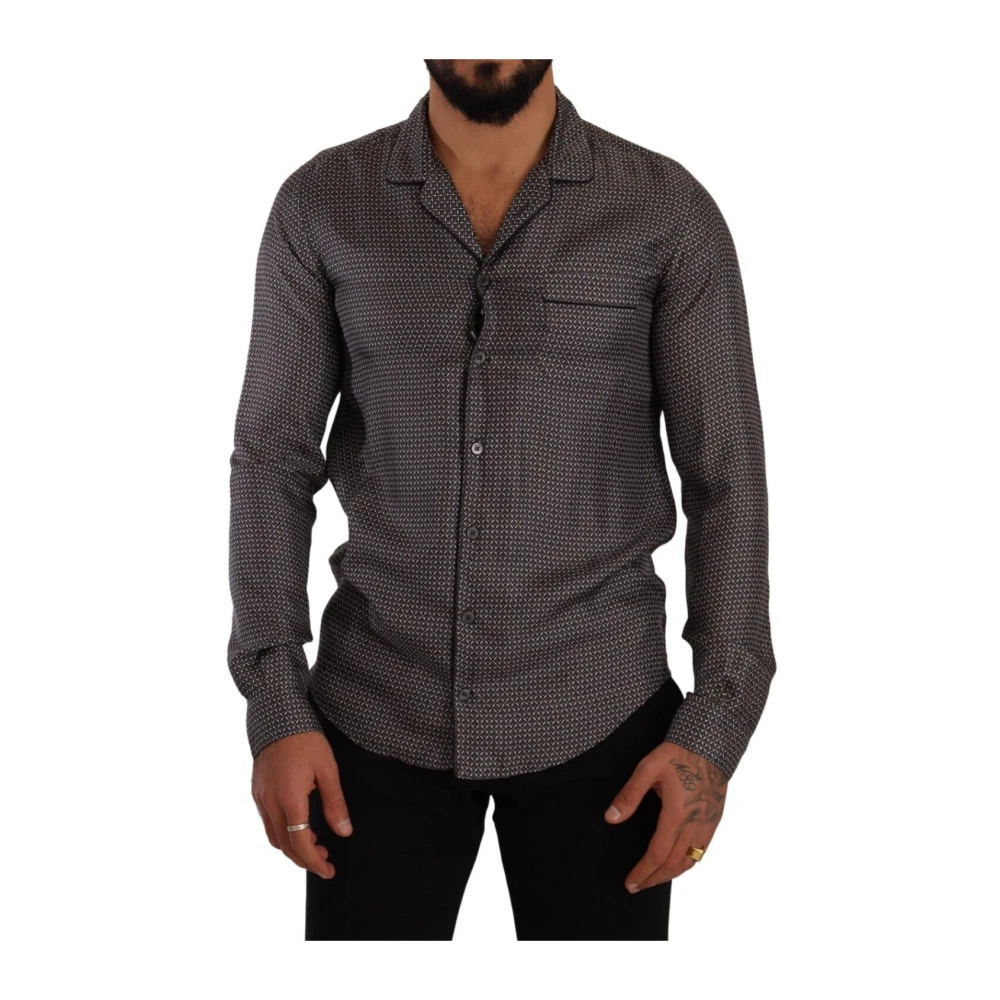 Dolce & Gabbana Men's Elegant Silk Button Down Shirt
