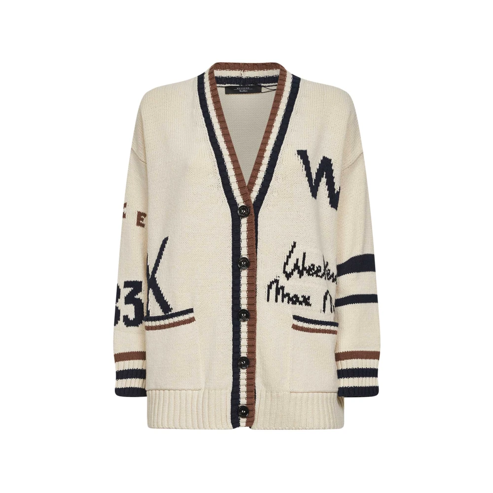 Weekend Max Mara Women's White Wkdblasone Oversized Cardigan