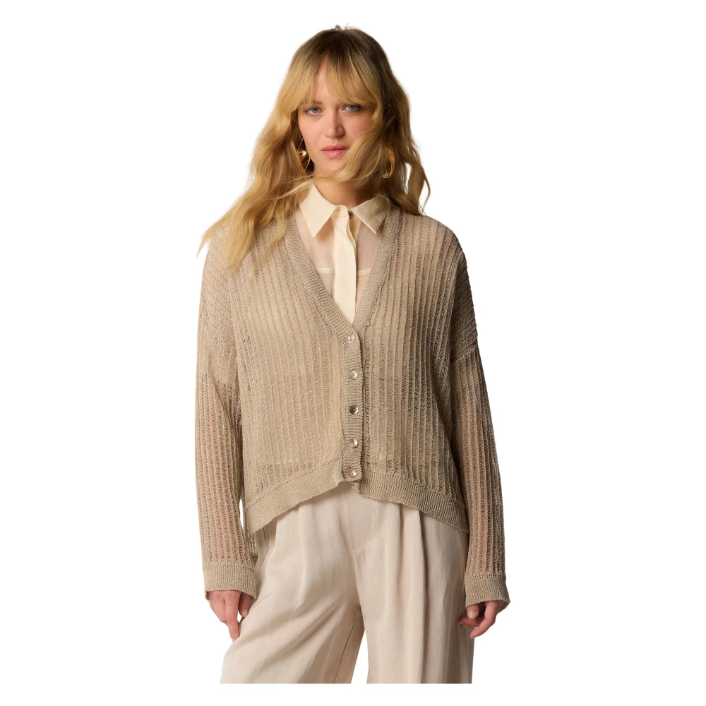 Kocca Stijlvolle Cardigans voor Vrouwen Beige Dames