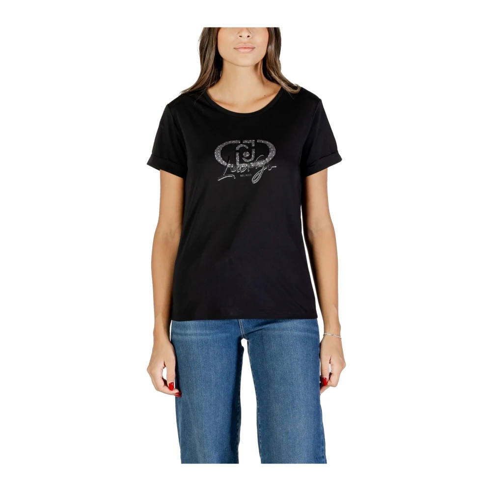 Liu Jo Women's Black T-Shirts, Xs, Printed Round Neck T-Shirt