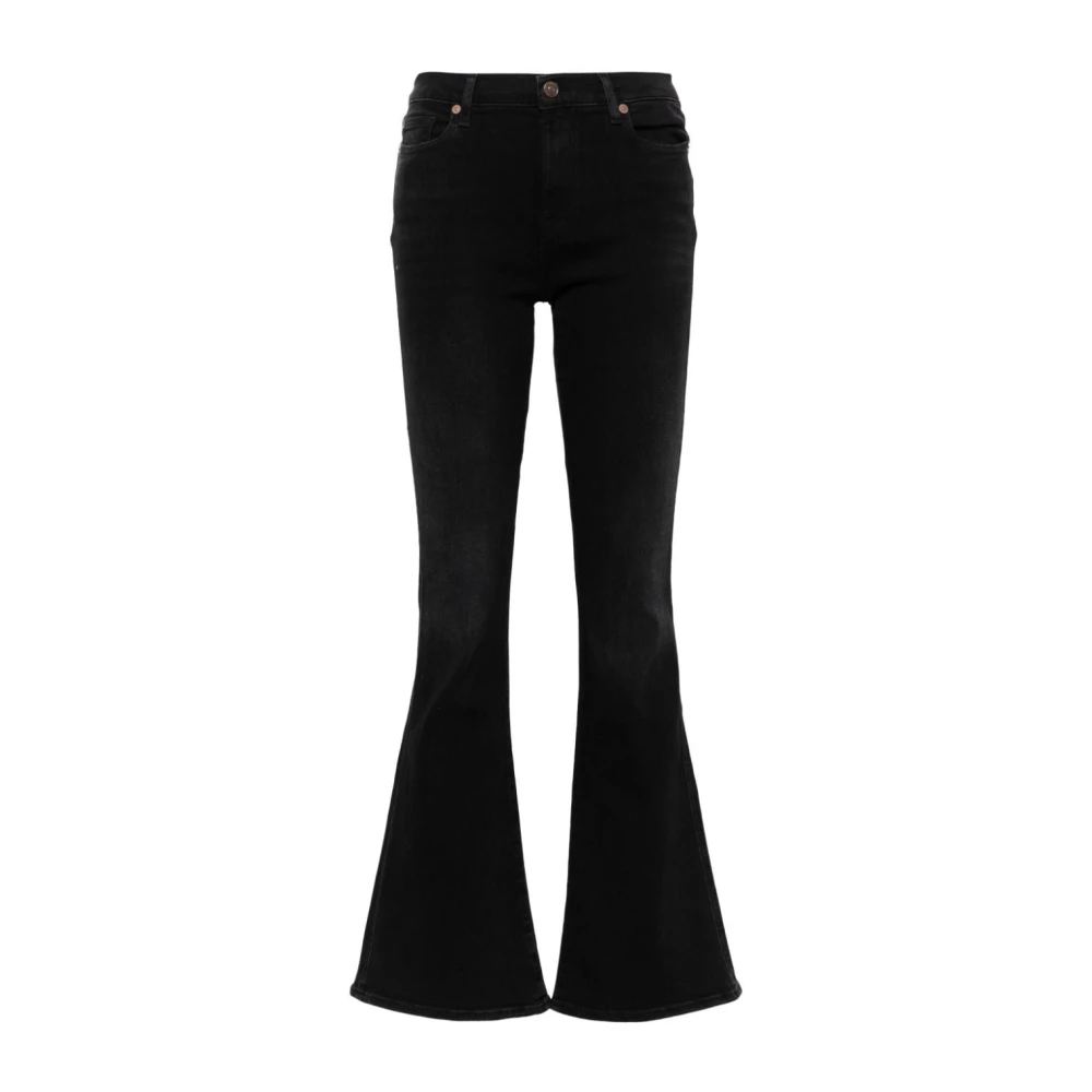 7 For All Mankind Women's Black Flared Jeans,, Denim Jeans W25
