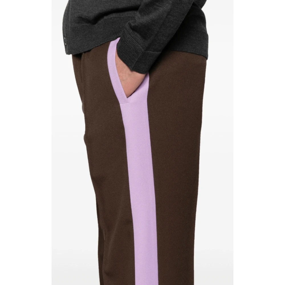 Gucci Stripe Detail Katoenen Broek Brown Heren
