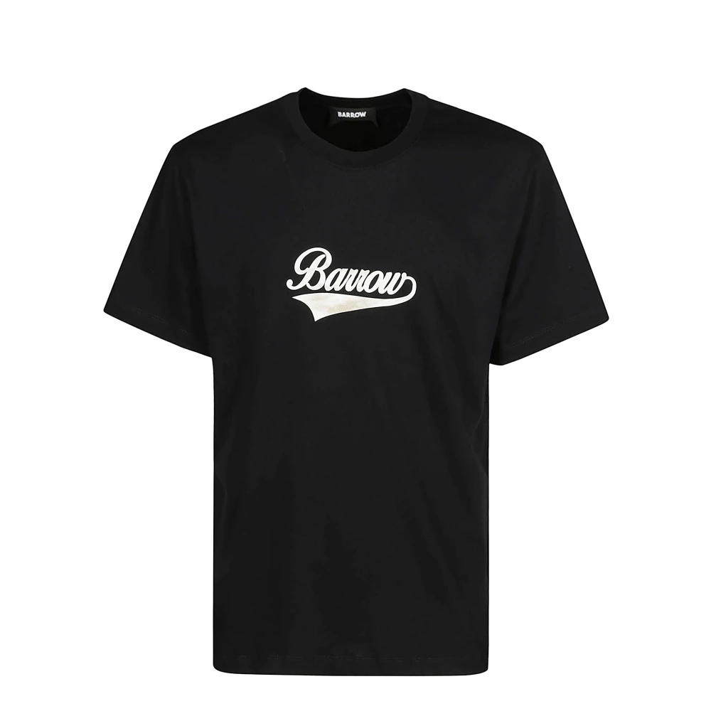 Barrow Katoenen T-shirt met Logo Print Black Heren