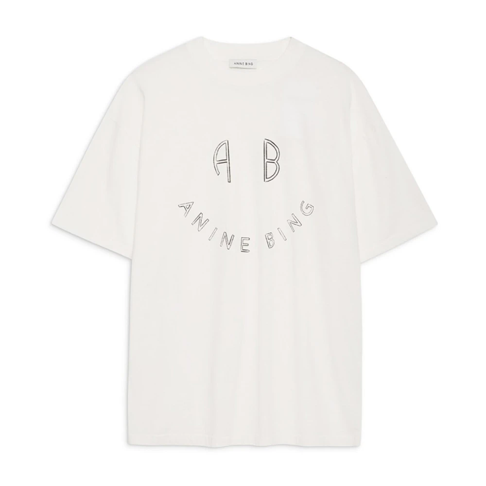Anine Bing Kent Top & T-Shirt Ivory Beige Dames