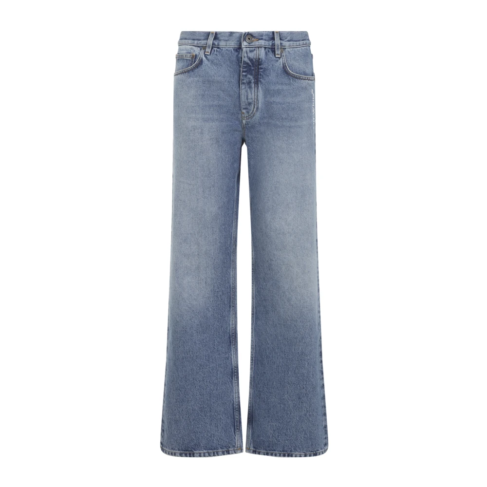 Off White Men's Blue Half Arrow Slim Relaxed Jeans - Wide Jeans - W31 - Jeans