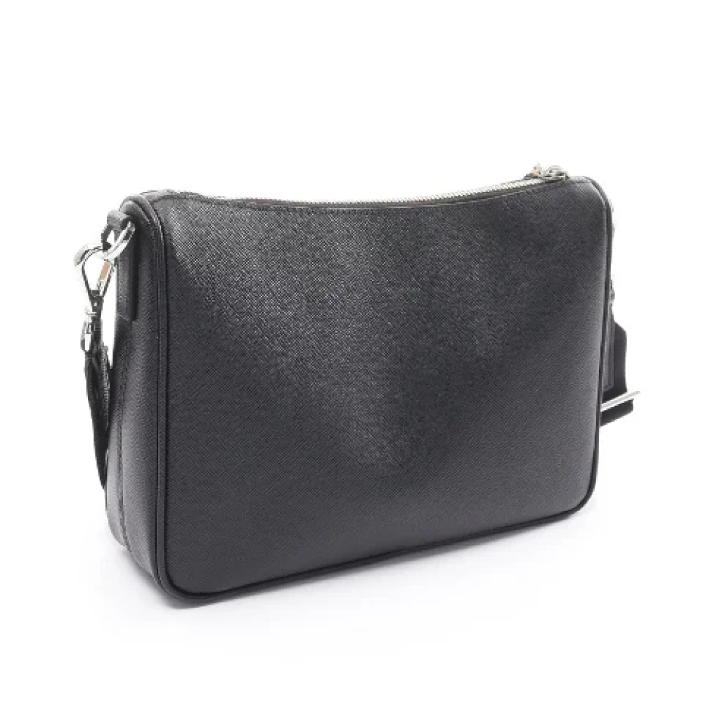 Prada Vintage Pre-owned Leather crossbody-bags Black Dames