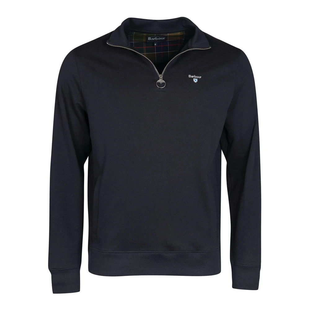 Barbour Navy Half Zip Pullover Blue Heren