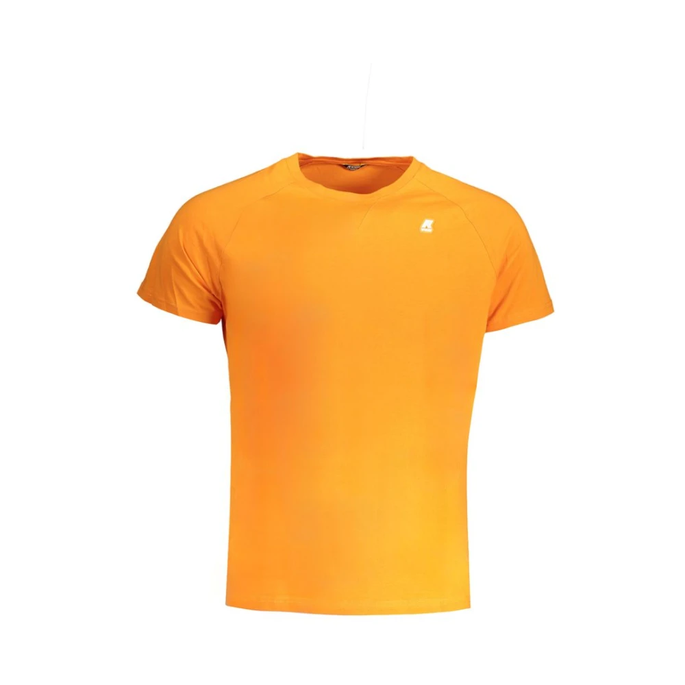 K-Way Men's Orange T-Shirts,, Cotton T-Shirt With Logo 2XL