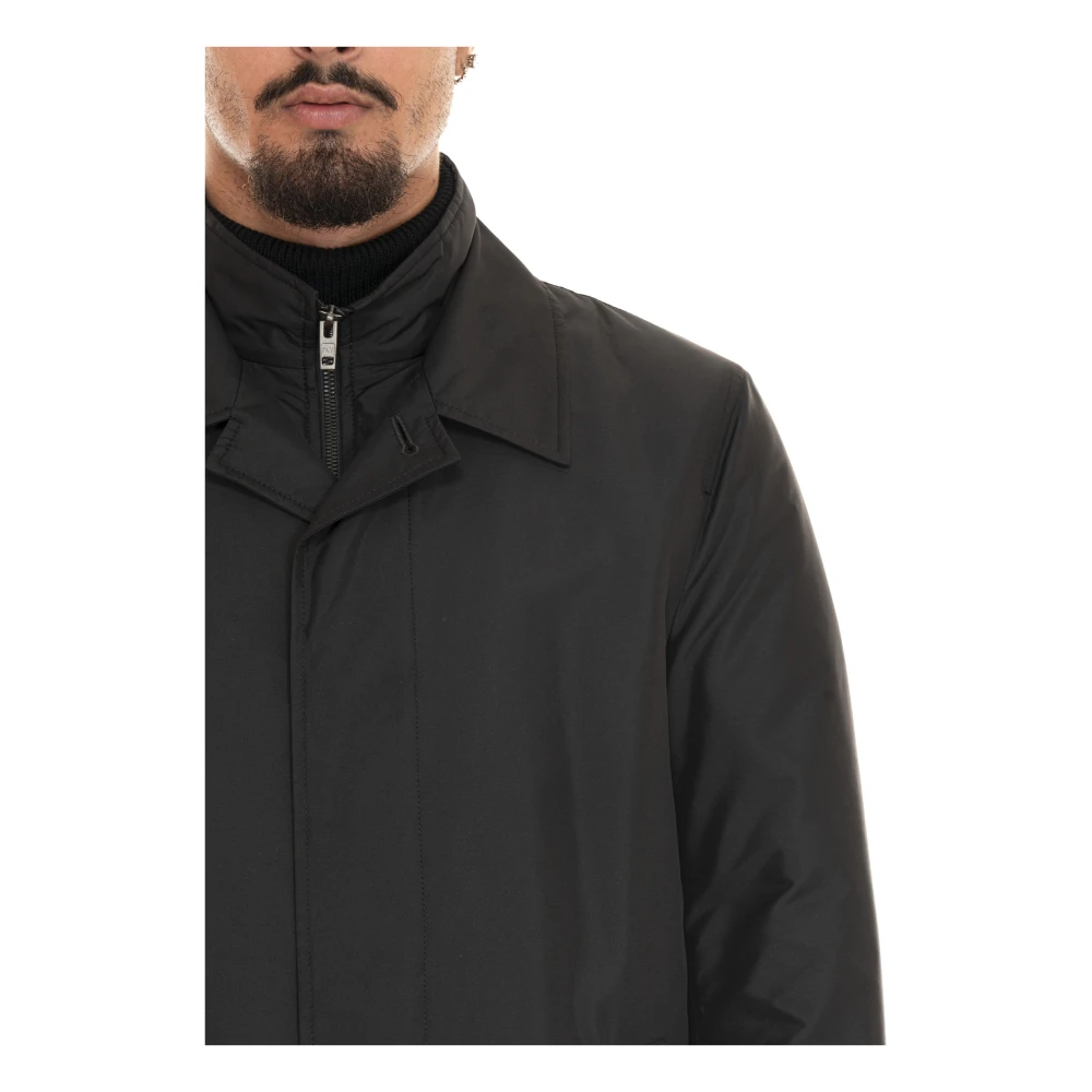 Fay Nylon jack met logo sluiting zakken Black Heren