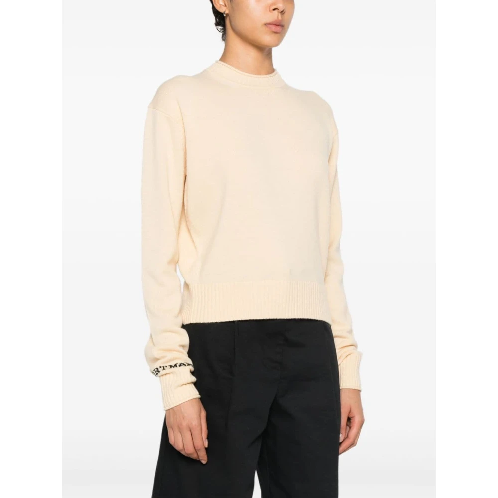 SPORTMAX Gele Wol Crewneck Sweater Yellow Dames