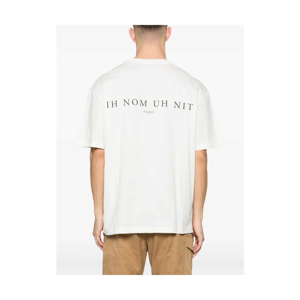 IH NOM UH NIT Wit Logo Print Crew Neck T-shirt White Heren