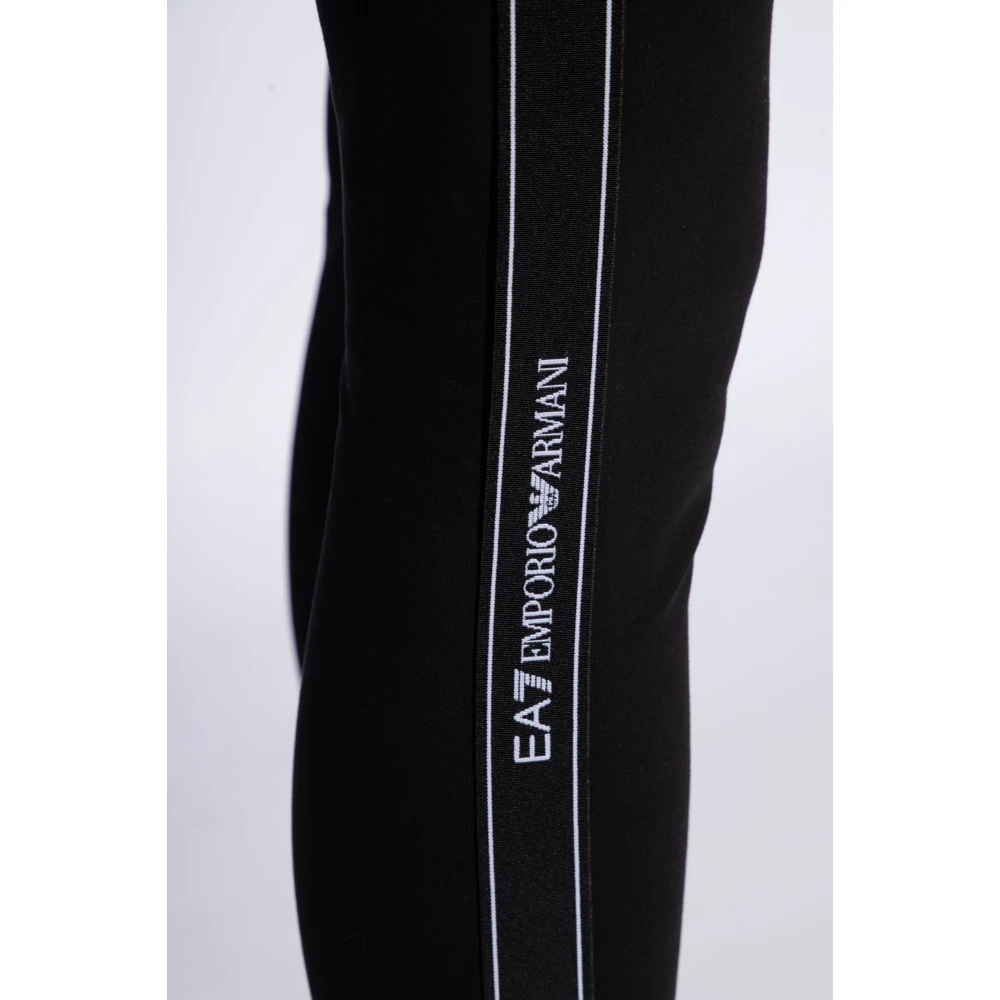 Emporio Armani EA7 Leggings met logo Black Dames