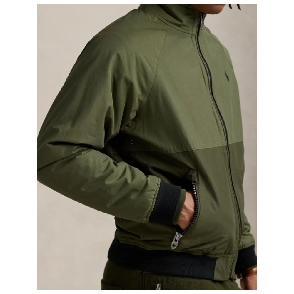 Polo Ralph Lauren Kleur-blok Fleece-gevoerde Jas Green Heren