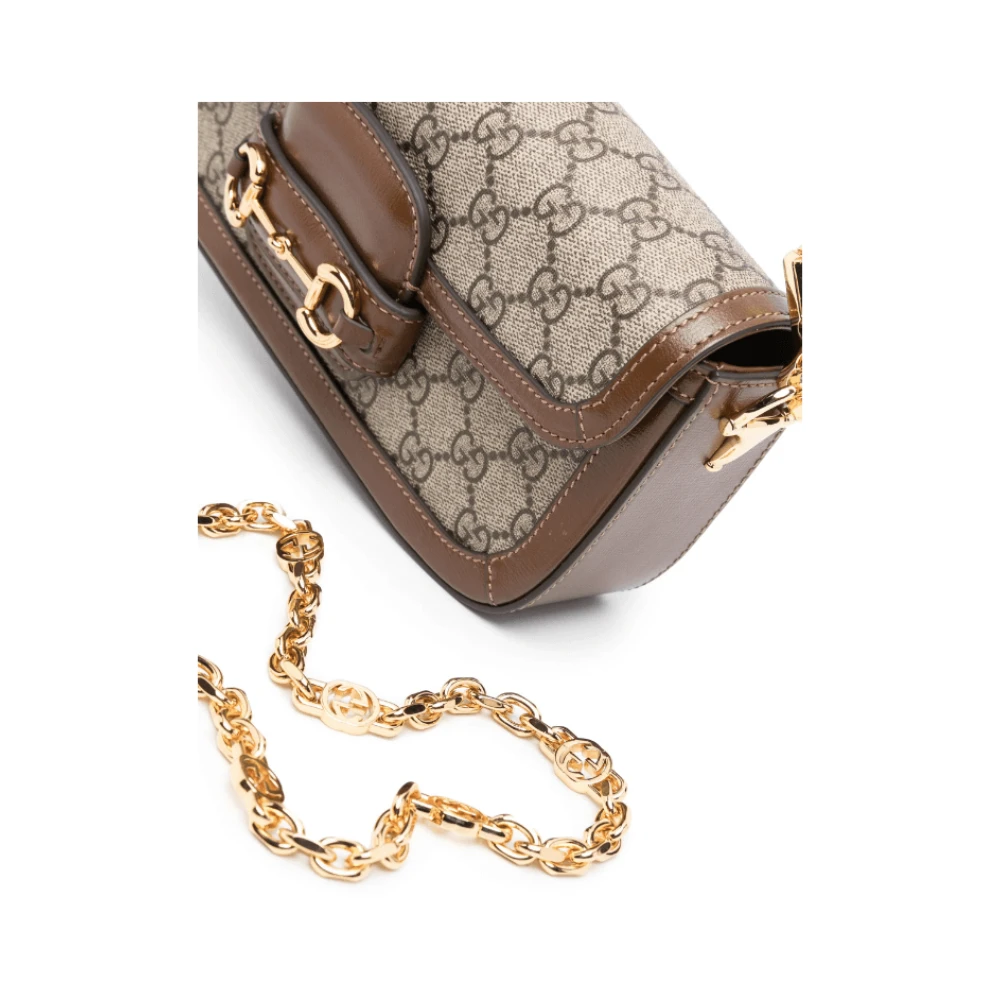 Gucci 1955 Horsebit Schoudertas Brown Dames