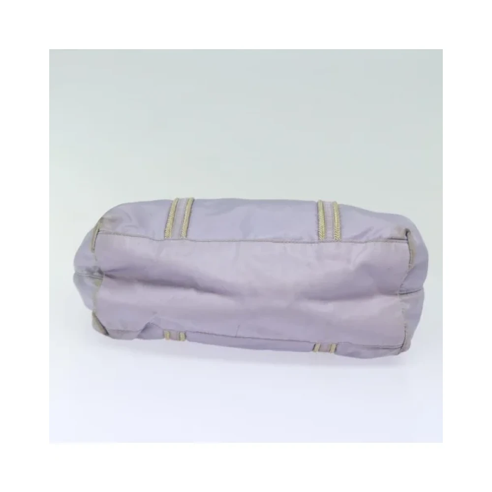 Prada Vintage Pre-owned Nylon handbags Purple Dames