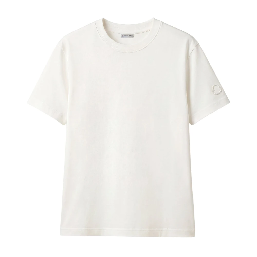 Moncler Ss T-Shirt - Female - T-Shirts - Beige - M - Tops