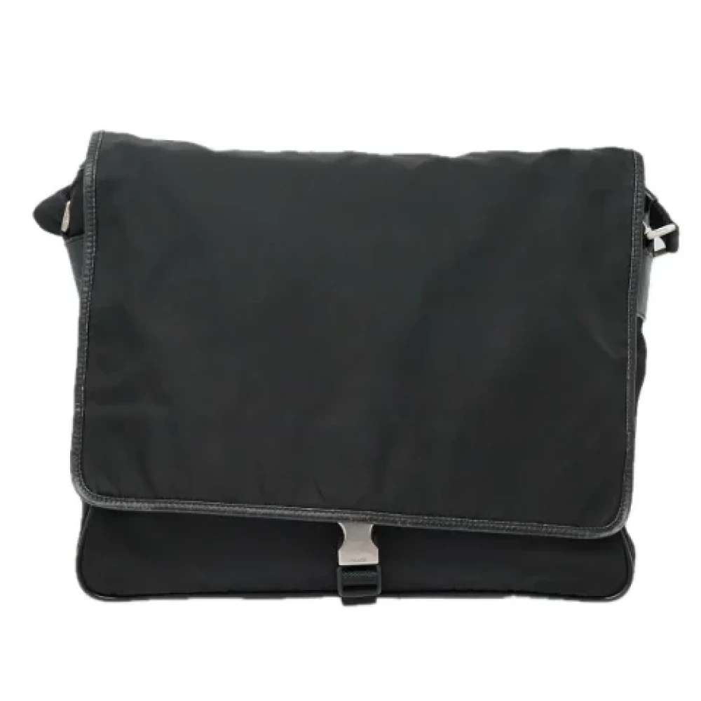Prada Vintage Pre-owned Canvas prada-bags Black Dames