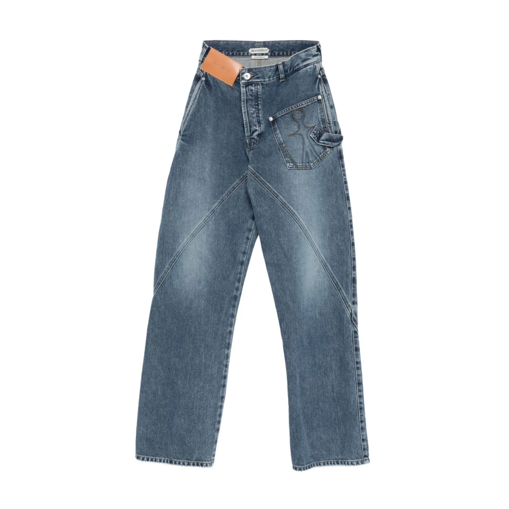 Jw Anderson Women's Blue Twisted Workwear Jeans