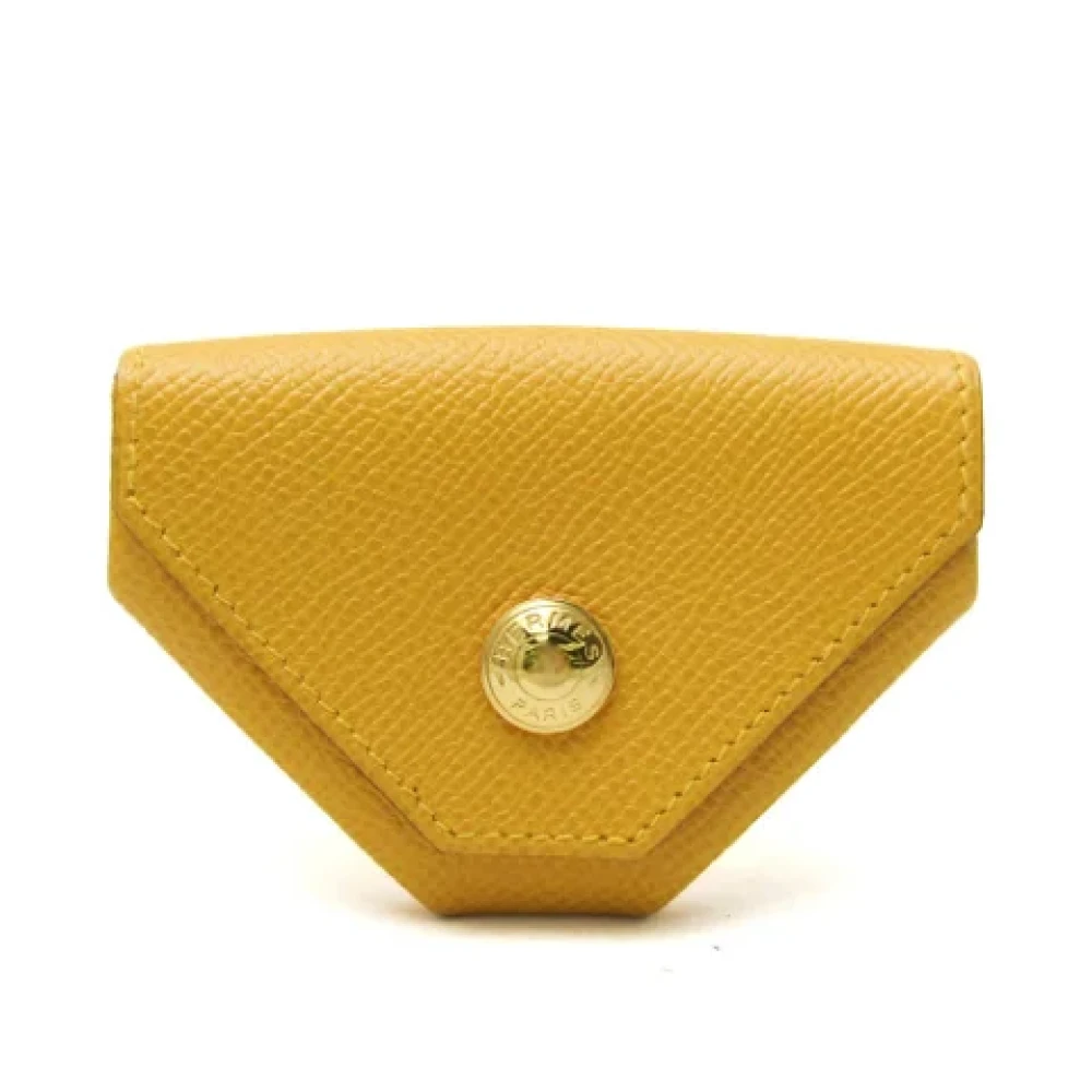 Hermès Vintage Pre-owned Leather wallets Yellow Dames