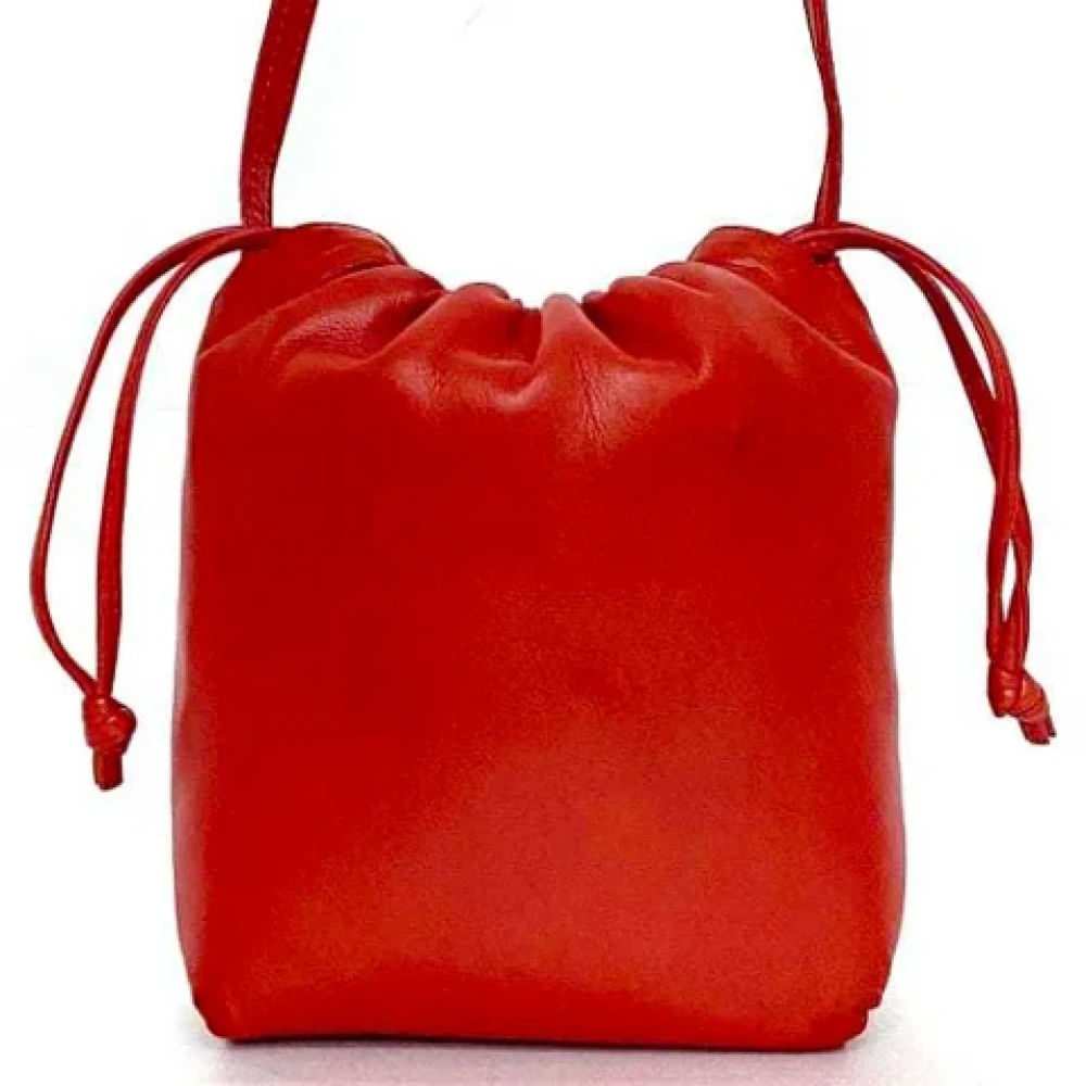 Loewe Pre-owned Leather crossbody-bags Red Dames