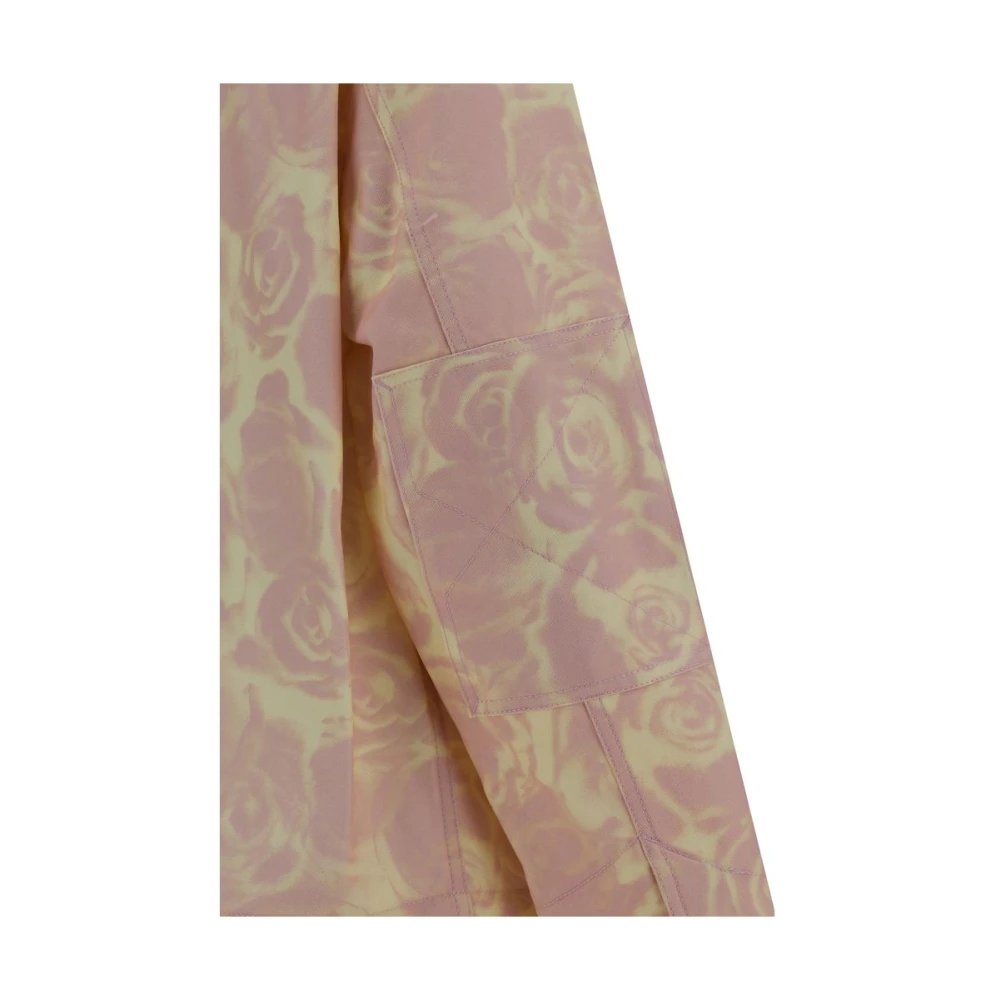 Burberry Denim jack met fluwelen kraag Pink Dames