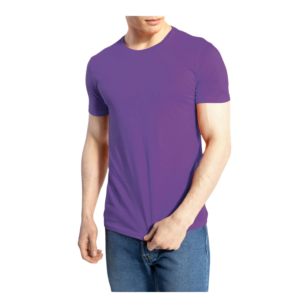 Armani Exchange Paarse Violets Korte Mouw Katoenen T-Shirt Purple Heren