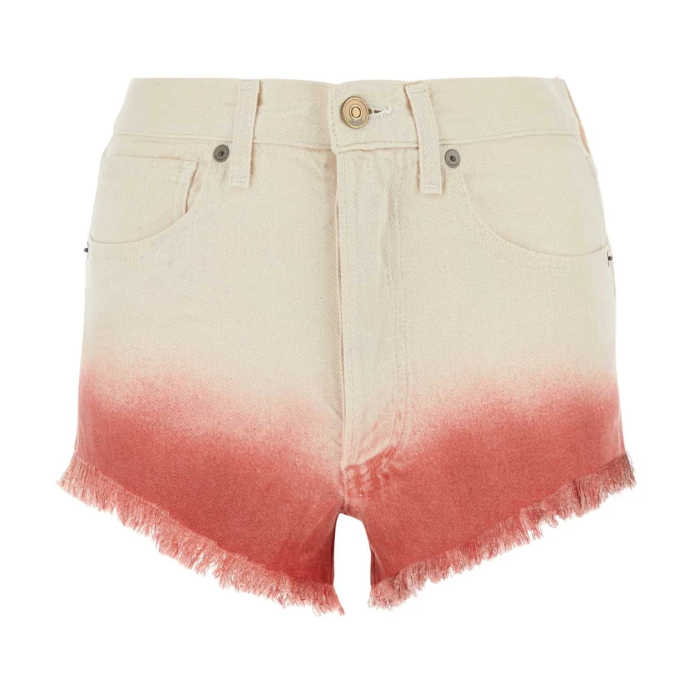 Alanui Twee-tone denim shorts Multicolor Dames