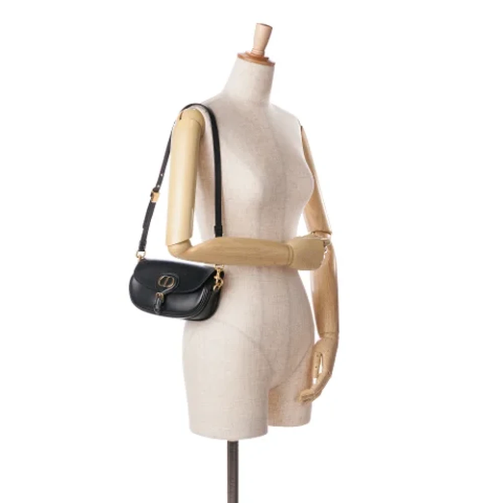 Dior Vintage Pre-owned Leather shoulder-bags Black Dames