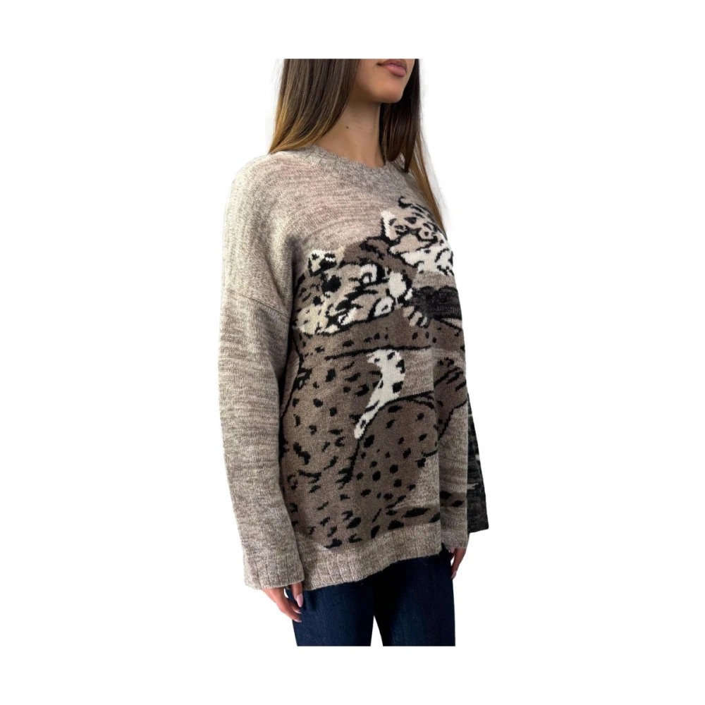 P.a.r.o.s.h. Stijlvolle Gebreide Top Gray Dames