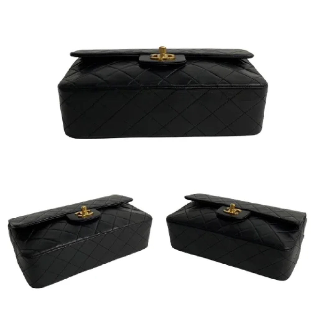 Chanel Vintage Pre-owned Leather handbags Black Dames