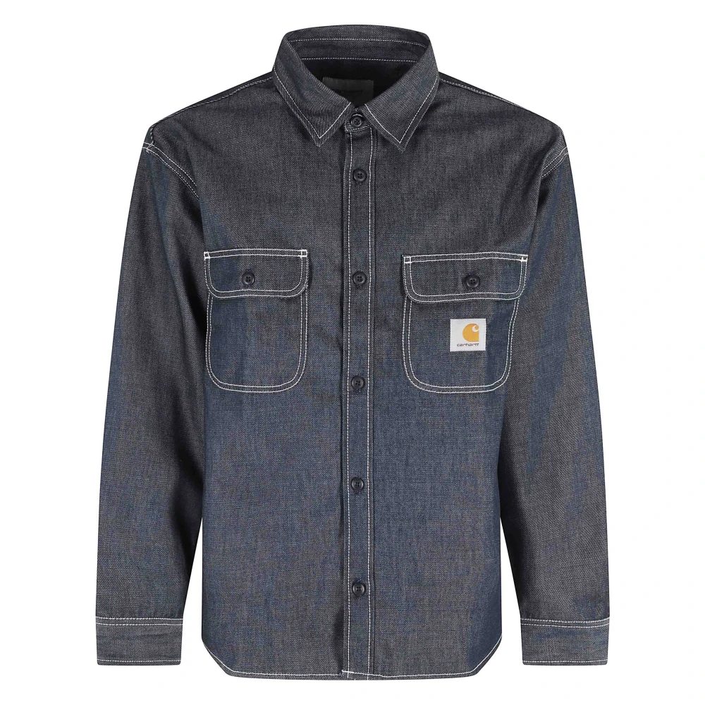 Carhartt Wip Men's Blue Denim Shirts, Xs, Tigan Shirt Jacket