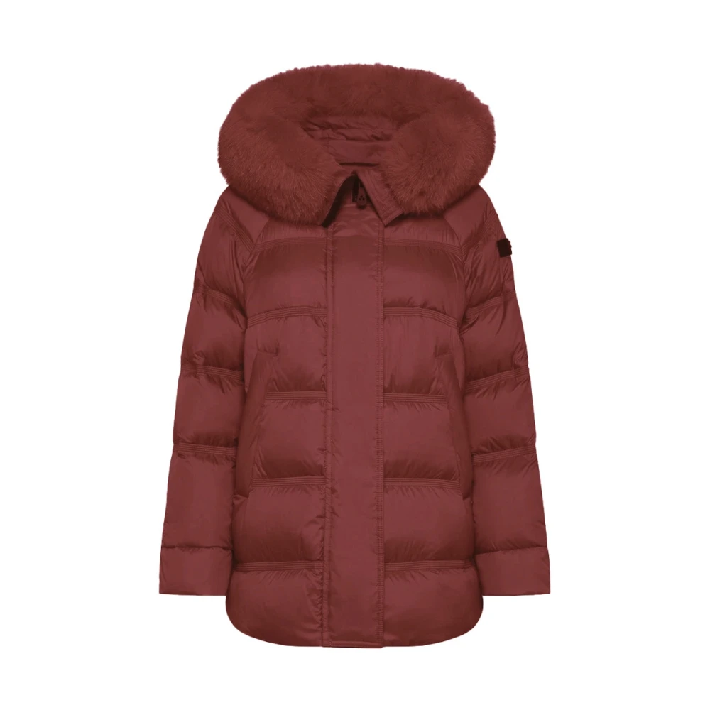 Peuterey Gewatteerde Polyester Parka Jas Red Dames