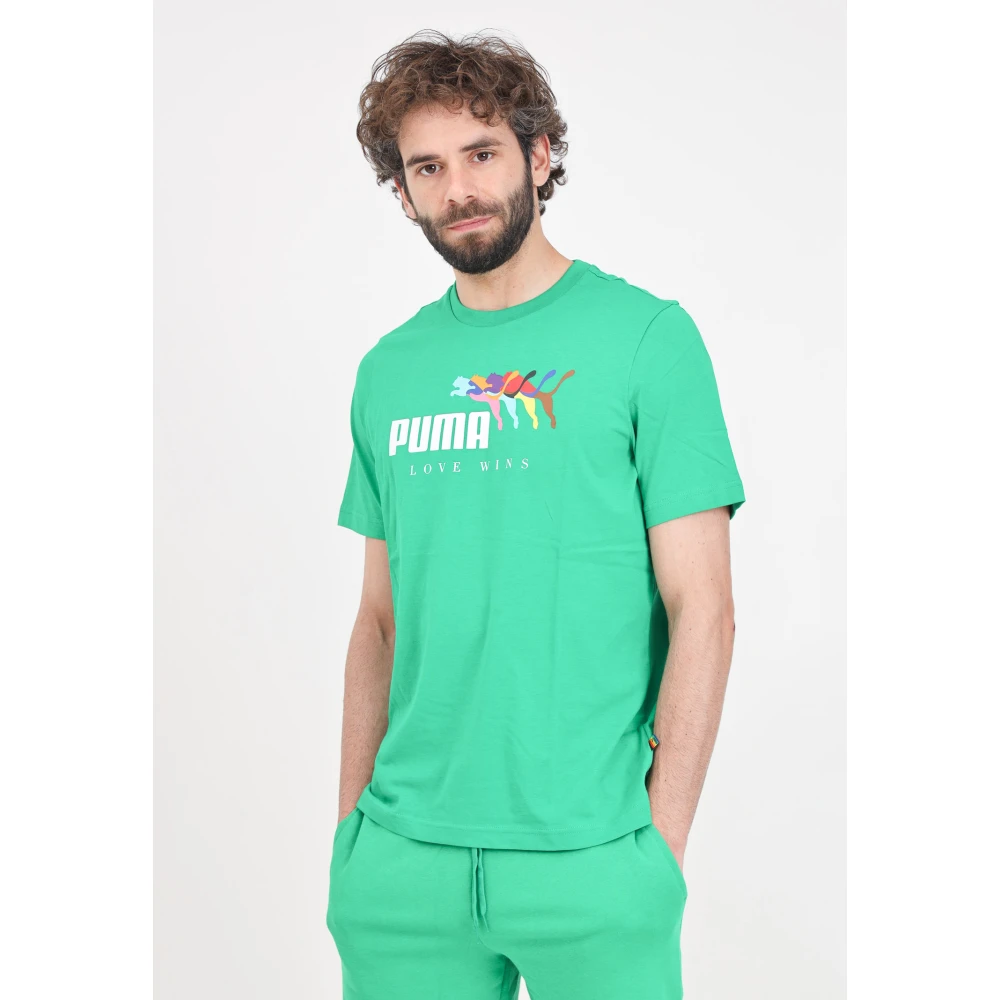 Puma T-Shirts Green Heren