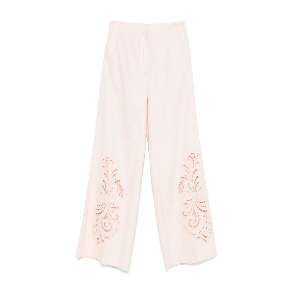 Twinset Pink Cupcake Trousers - Female - Wide Trousers - S - Trousers