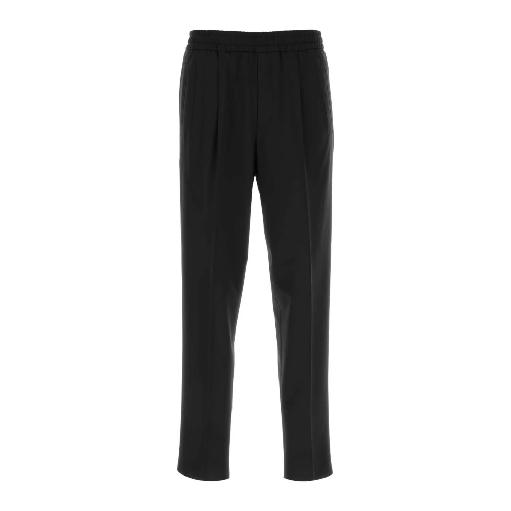 Z Zegna Stretch Zwarte Polyester Blend Joggers Black Heren