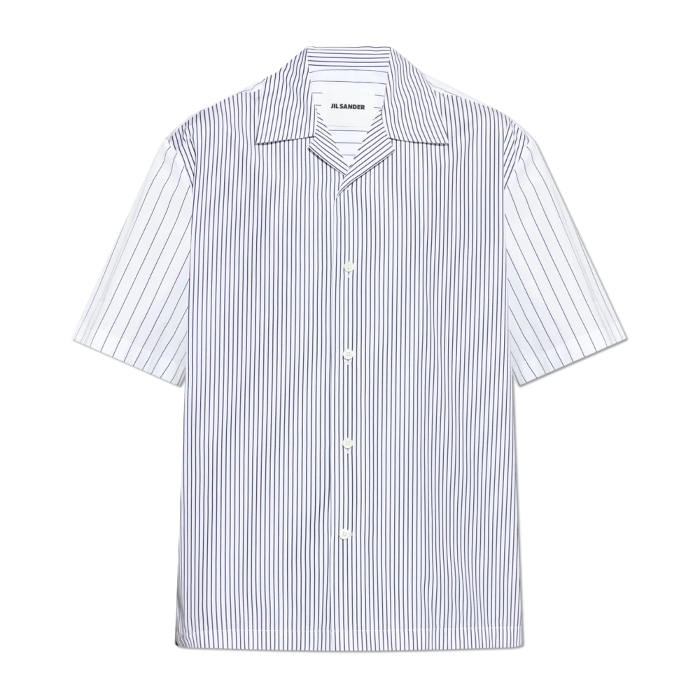 Jil Sander Uomo Bianco Lightweight Cotton Shirt